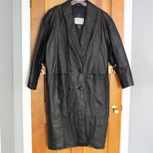 Vintage Direct Action Leather Trench Coat